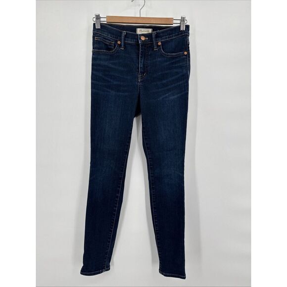 Madewell 9" High Rise Skinny Jeans Womens Size 26‎ Medium Wash Blue Denim - Picture 1 of 9